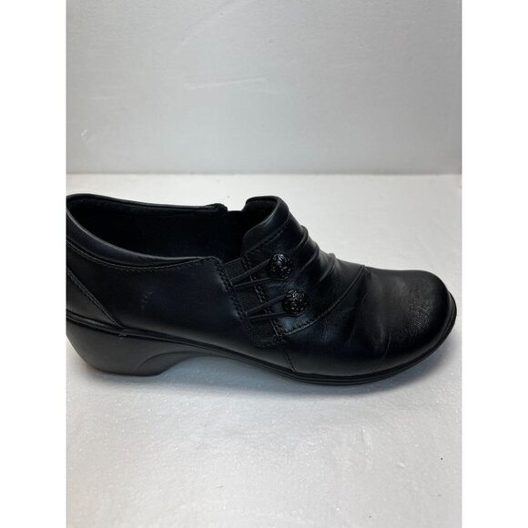 Clarks Collection Black Leather Womens Shoes Size 10 - Picture 14 of 14